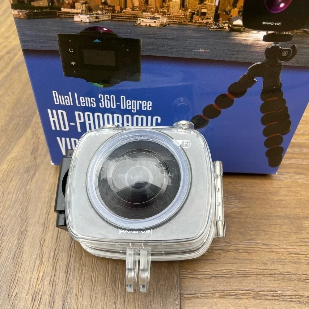 PanoVR 360-Degree Dual Camera with 1080p HD Video Recording dual lens video hd